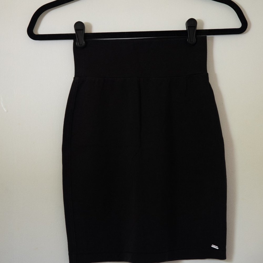 Pink High-Waisted Body-con Mini Skirt